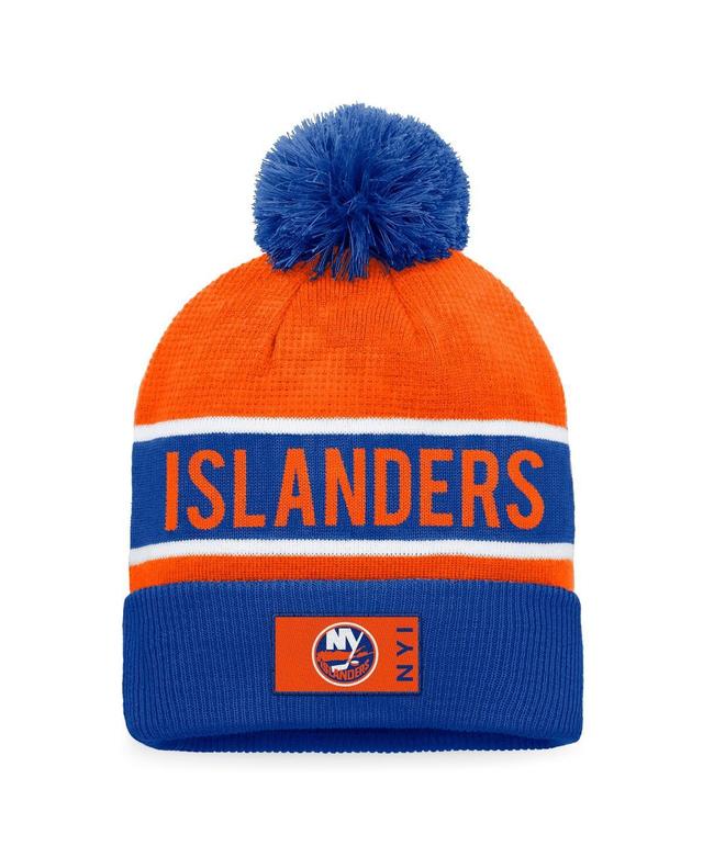 Mens Fanatics Royal New York Islanders Authentic Pro Rink Cuffed Knit Hat with Pom - Royal Product Image