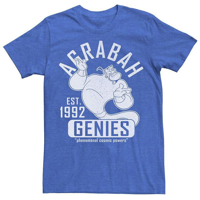 Disneys Aladdin Genie Mens Collegiate Sports Tee Royal Grey Product Image