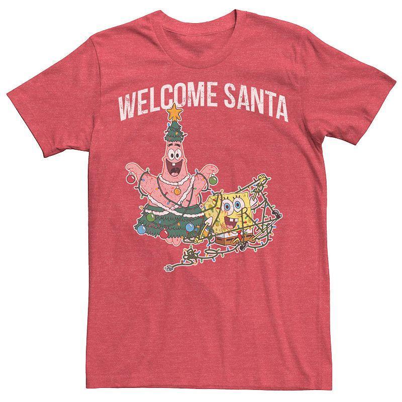 Mens Spongebob Squarepants Patrick Welcome Santa Tee Product Image