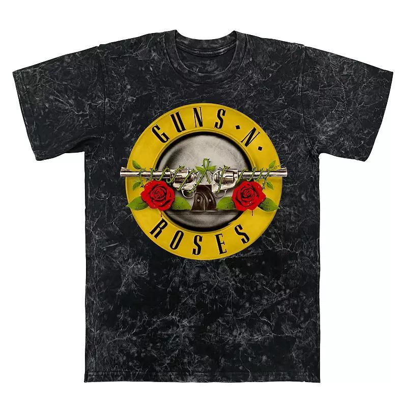 Mens Guns N Roses Logo Mineral Wash Graphic Tee Product Image