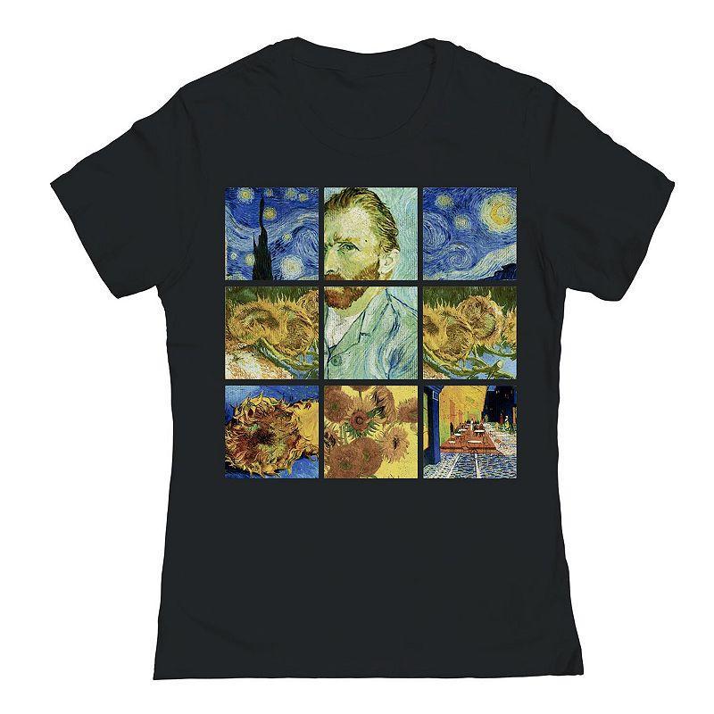 Juniors Van Gogh Squares Womens Graphic Tee, Girls Product Image