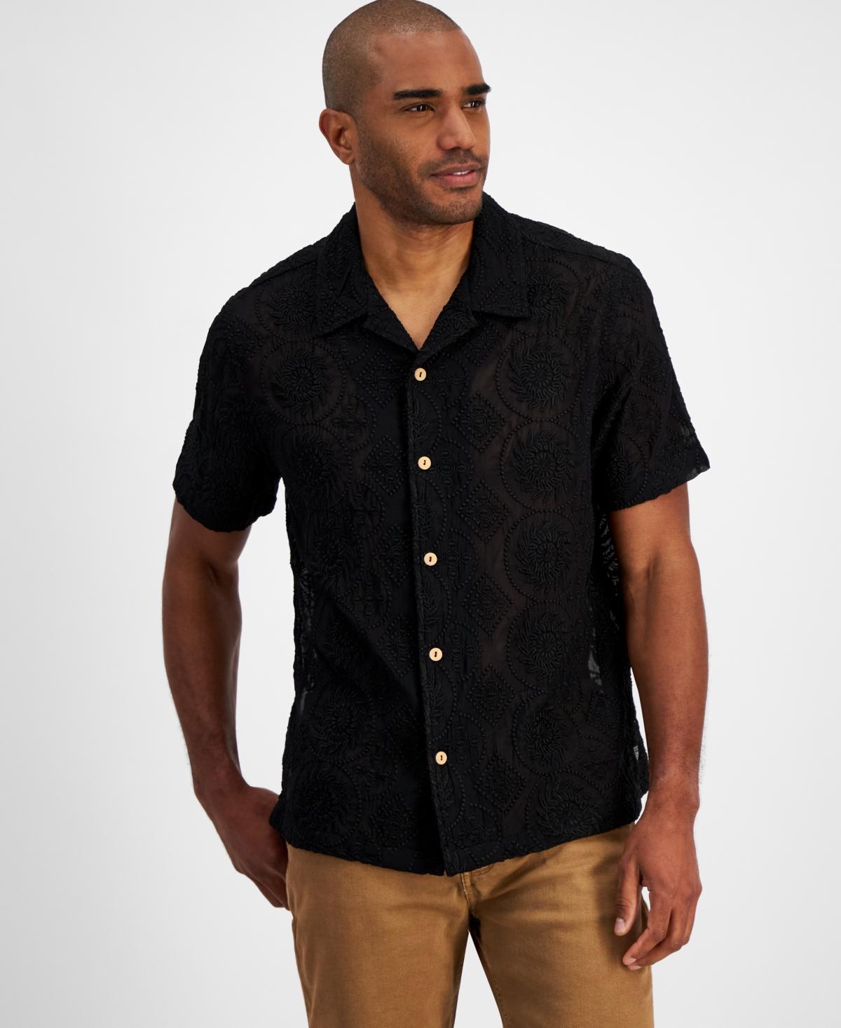 Men's Emory Embroidered Short Sleeve Button-Front Camp Shirt Product Image