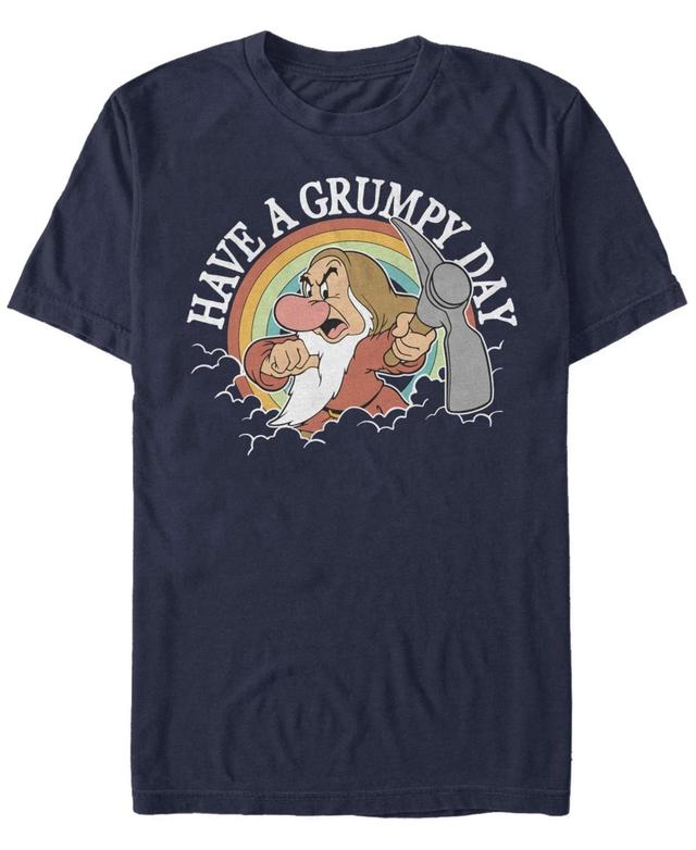 Mens Disney Snow White Grumpy Have A Grumpy Day Tee Blue Product Image