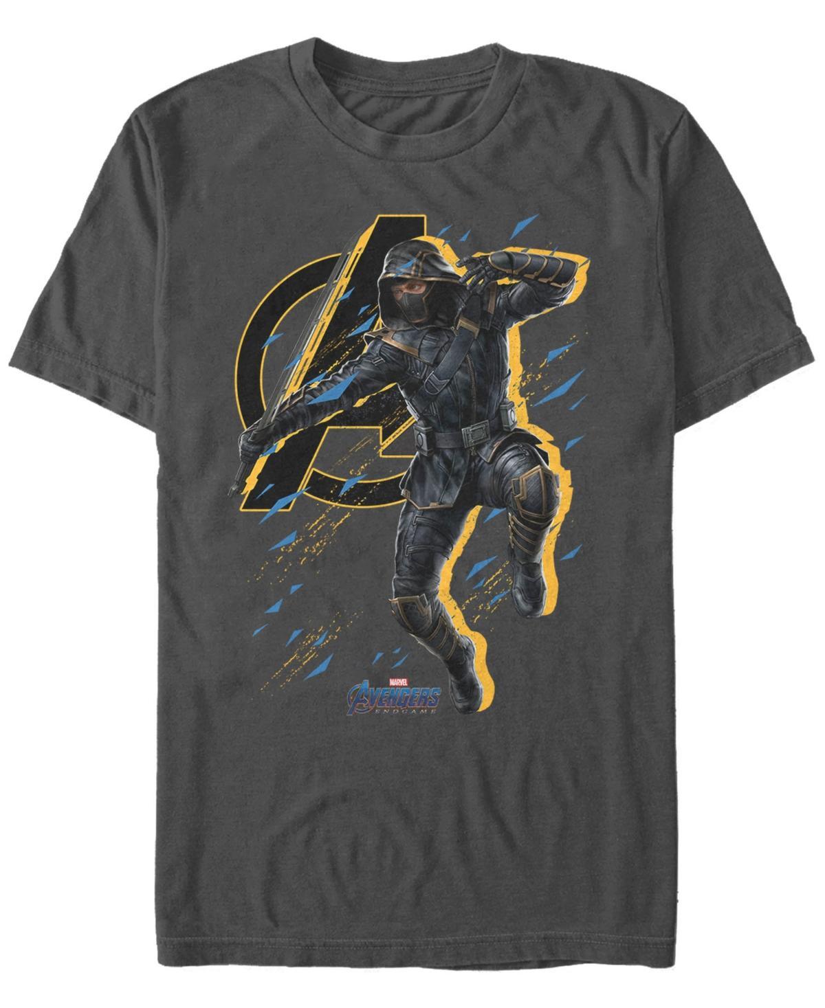 Mens Marvel Avengers Endgame Iron Man I Love You 3000 Helmet Logo Graphic Tee Grey Product Image