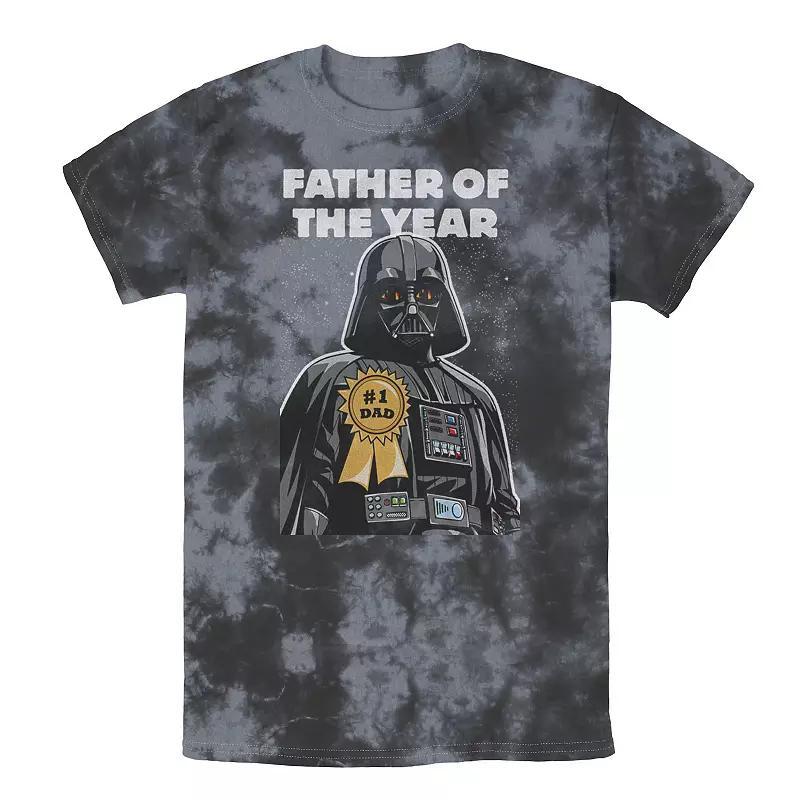 Mens Star Wars Fathers Day Darth Vader Father Of The Year Tee, Boys Black Grey Product Image