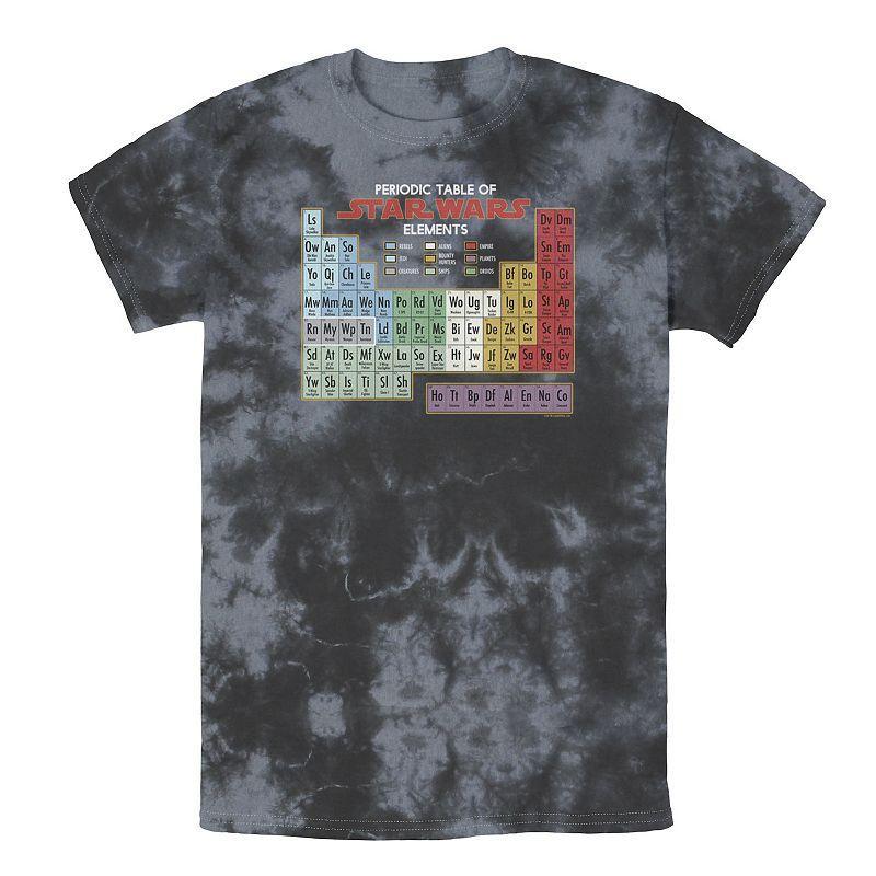 Mens Star Wars Periodic Table of Elements Tee Black Grey Product Image