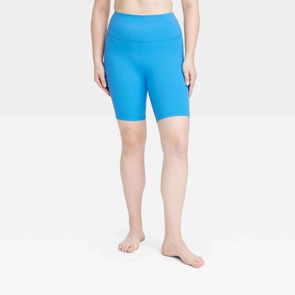 Womens Everyday Soft Ultra High-Rise Bike Shorts 8 - All In Motion Blue L Product Image