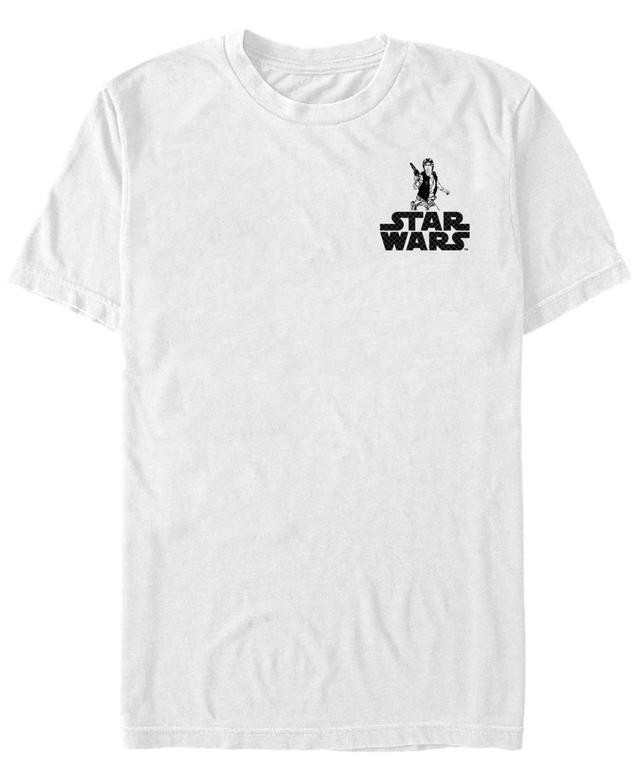 Mens Star Wars Han Solo Action Pose Logo Graphic Tee Product Image