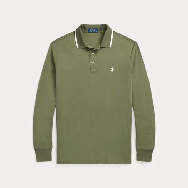 POLO RALPH LAUREN Custom Slim Fit Soft Cotton Polo Shirt In Olive Product Image