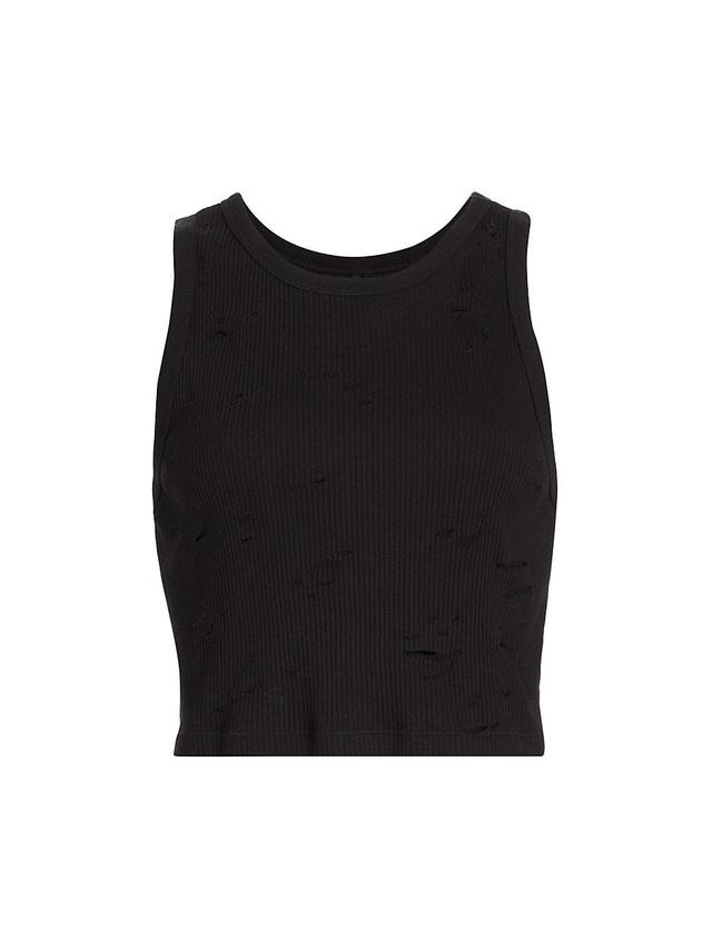 R13 Distressed Cotton Crop Tank Product Image