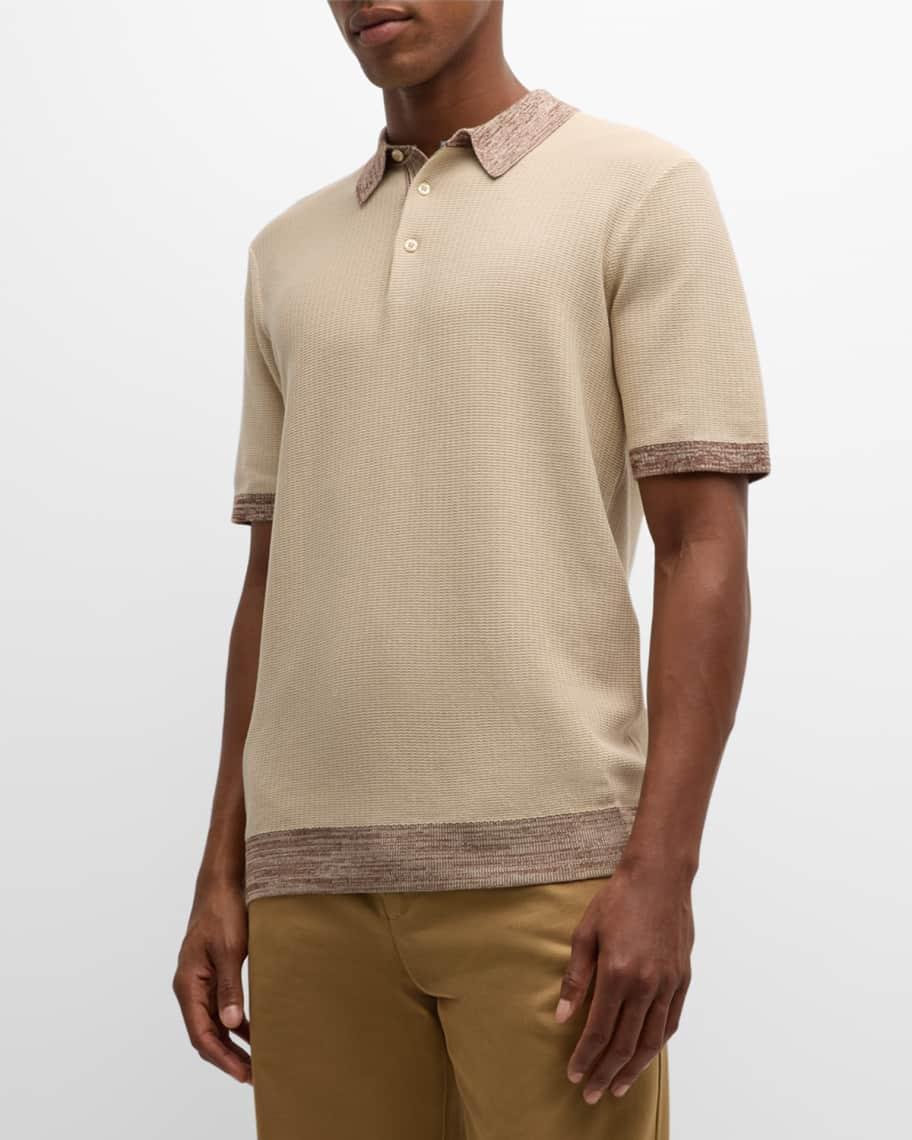 Mens Structure Knit Polo Shirt Product Image