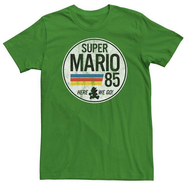 Mens Nintendo Super Mario Here We Go Vintage Short Sleeve Tee Product Image