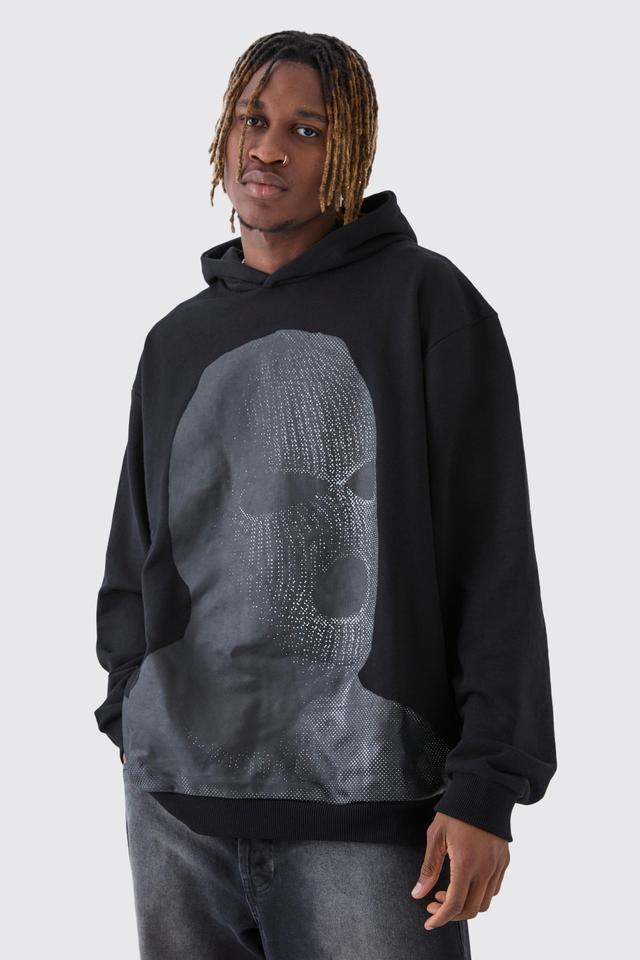 Tall Oversized Heavyweight Loopback Graphic Hoodie | boohooMAN USA Product Image