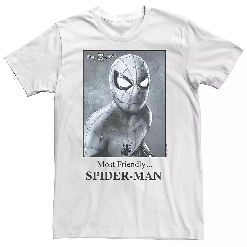 Big & Tall Marvel Spider-Man Homecoming Yearbook Photo Tee, Mens, Size: 5XL, White Product Image