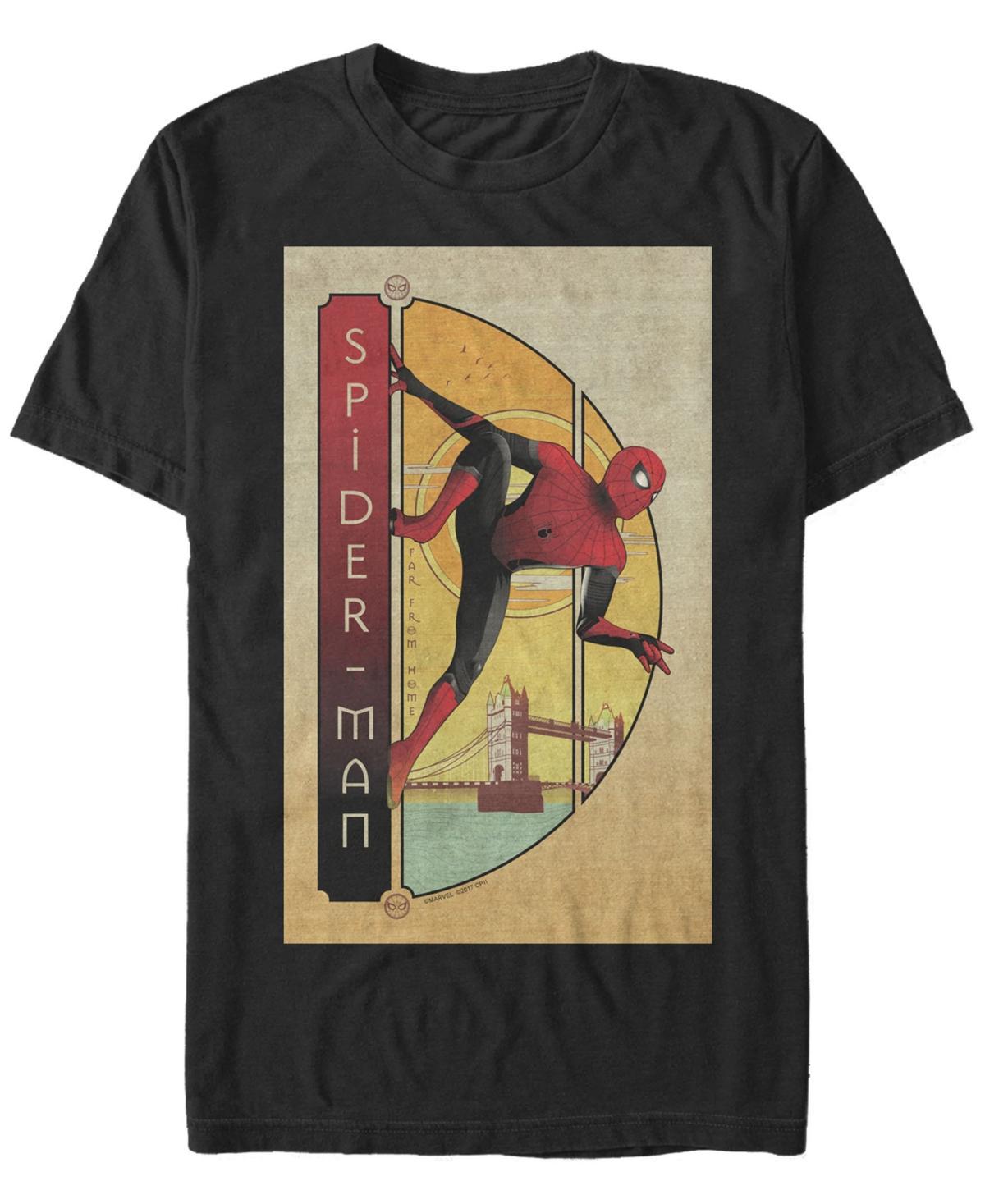 Mens Marvel Spider-Man Far From Home Spider-Man Vintage Poster Graphic Tee Product Image