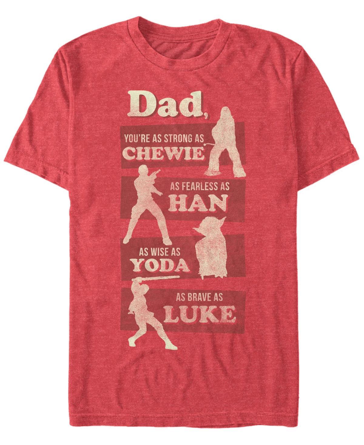 Mens Star Wars Dad Attributes Tee Red Grey Product Image