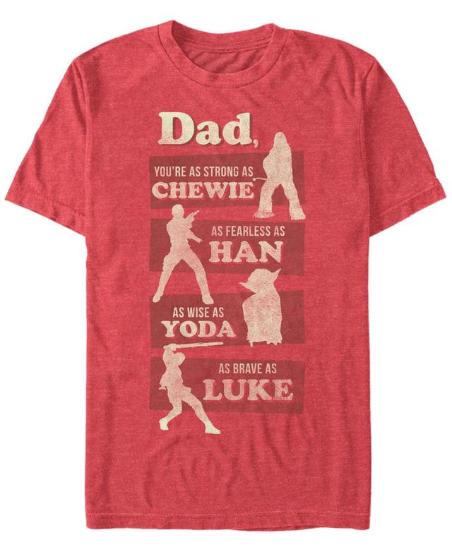 Mens Star Wars Dad Attributes Tee Red Grey Product Image