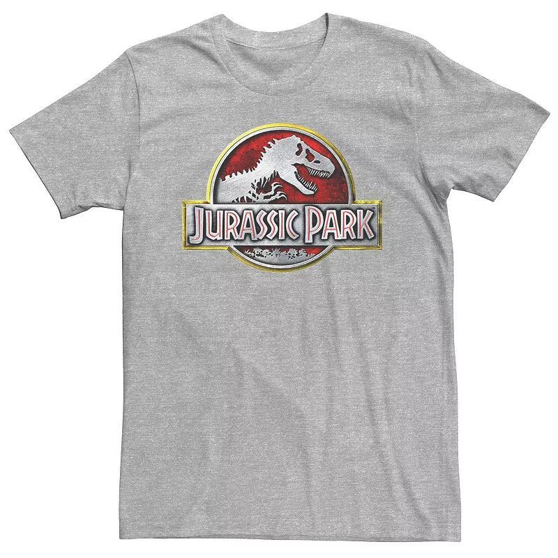 Big & Tall Jurassic Park Chrome Logo Tee, Mens Product Image