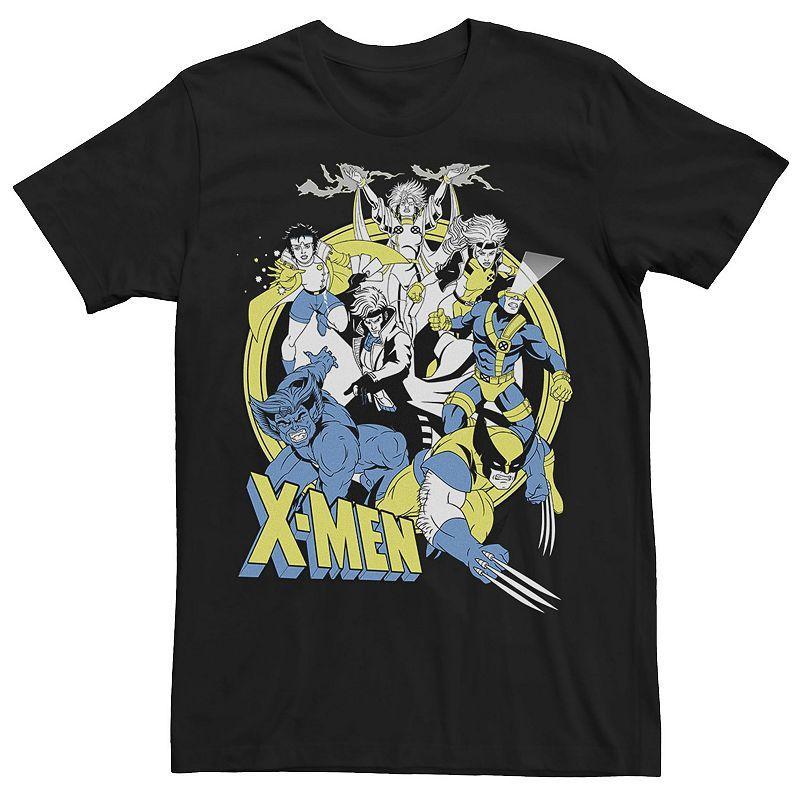 Mens Marvel X-Men Retro Action Group Shot Logo Tee Product Image