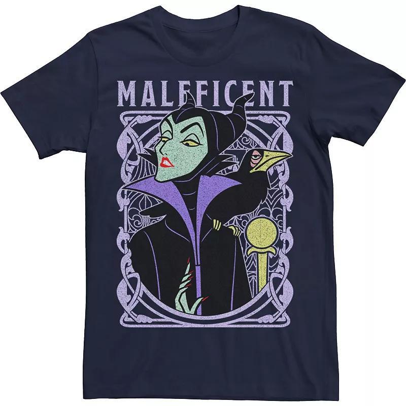 Mens Disney Sleeping Beauty Maleficent Old School Poster Tee Product Image