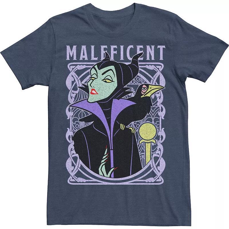 Mens Disney Sleeping Beauty Maleficent Old School Poster Tee Product Image