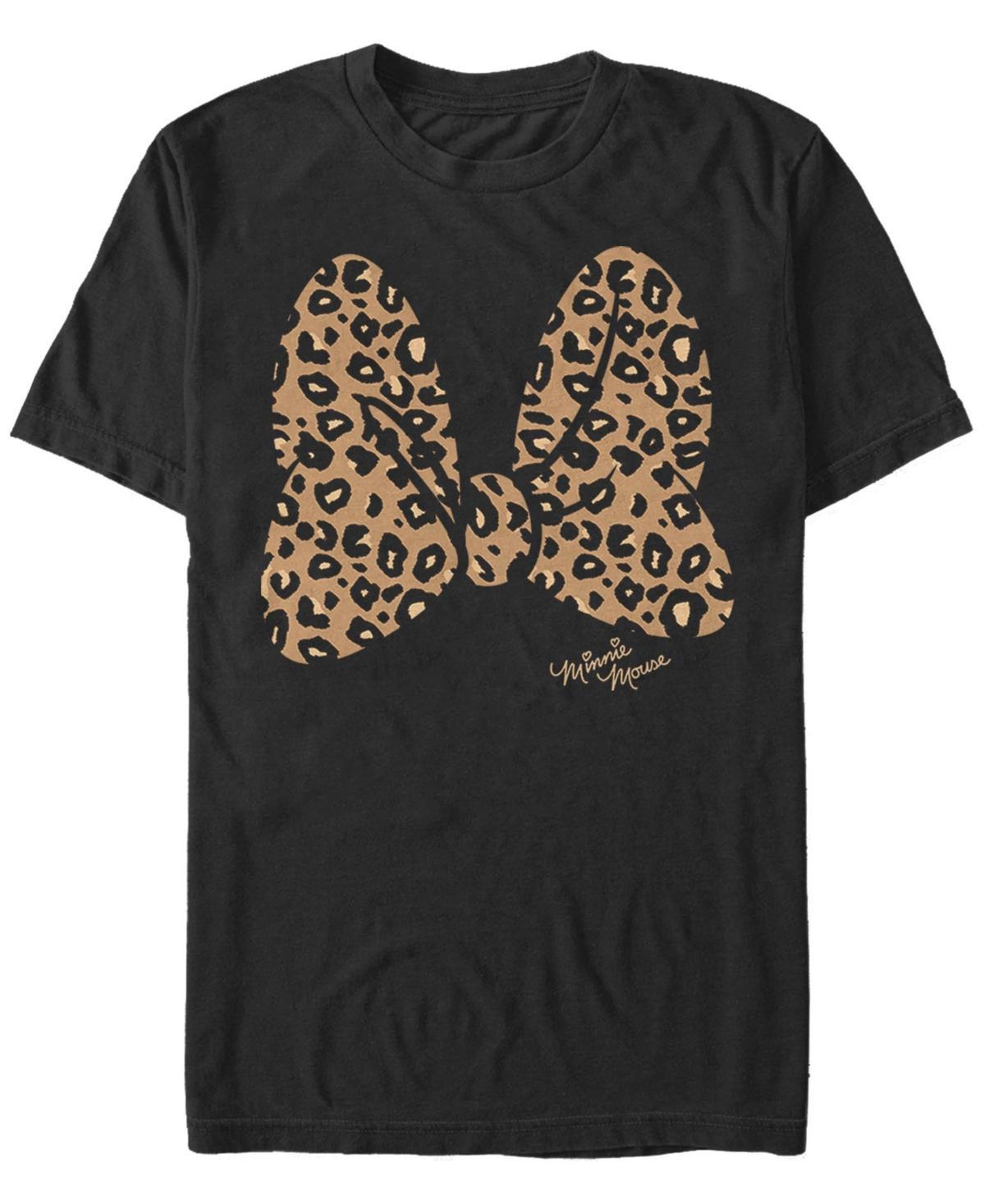 Mens Disney Minnie Mouse Leopard Print Bow Tee Product Image