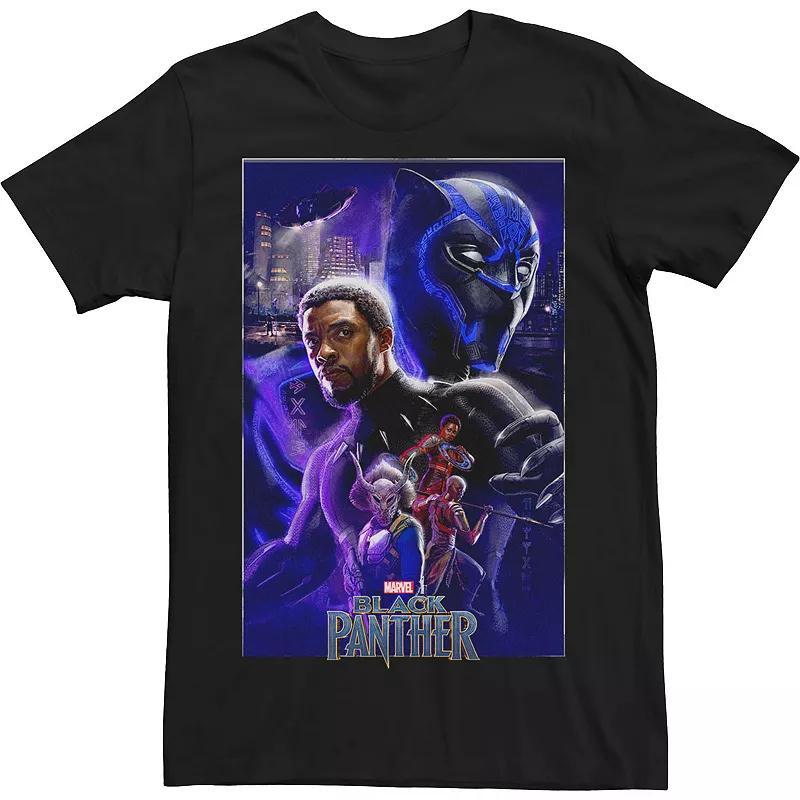 Big & Tall Marvel Panther Collage Poster Tee, Mens Product Image