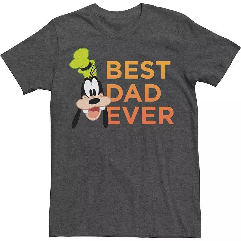 Disneys Mickey And Friends Goofy Big & Tall Fathers Day Best Dad Ever Tee, Mens Grey Heather Product Image