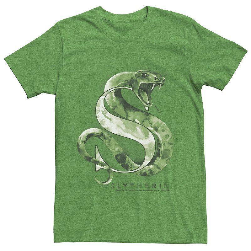 Mens Harry Potter Slytherin House Watercolor Tee Silver Product Image