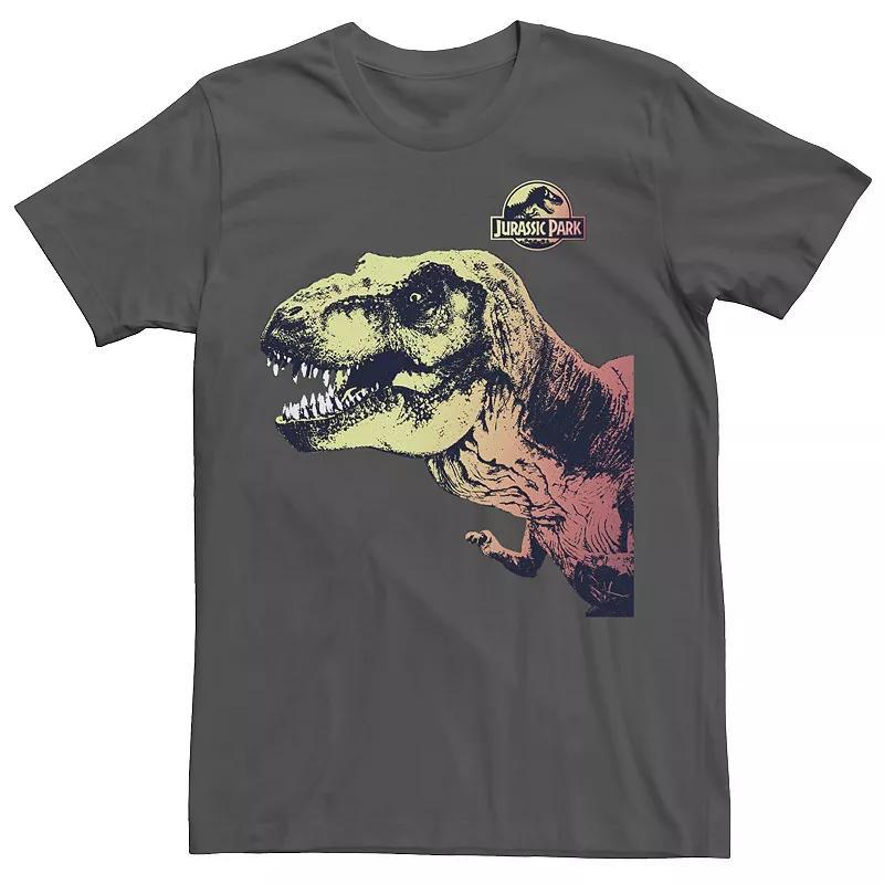 Mens Jurassic Park T-Rex Sunset Color Fil In Graphic Tee Royal Grey Product Image