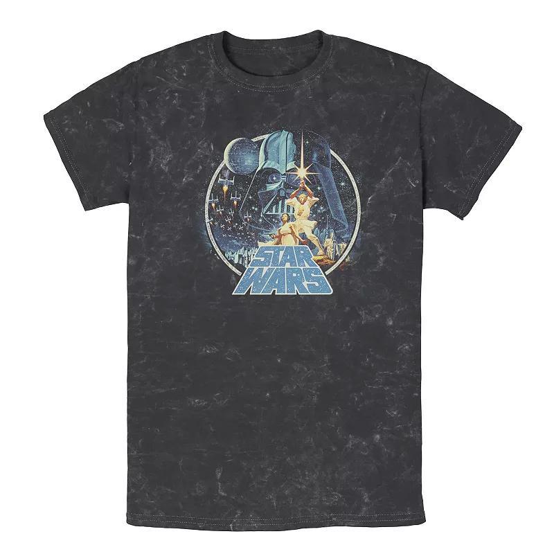 Mens Star Wars Group Victory Scene Retro Poster Tee Product Image