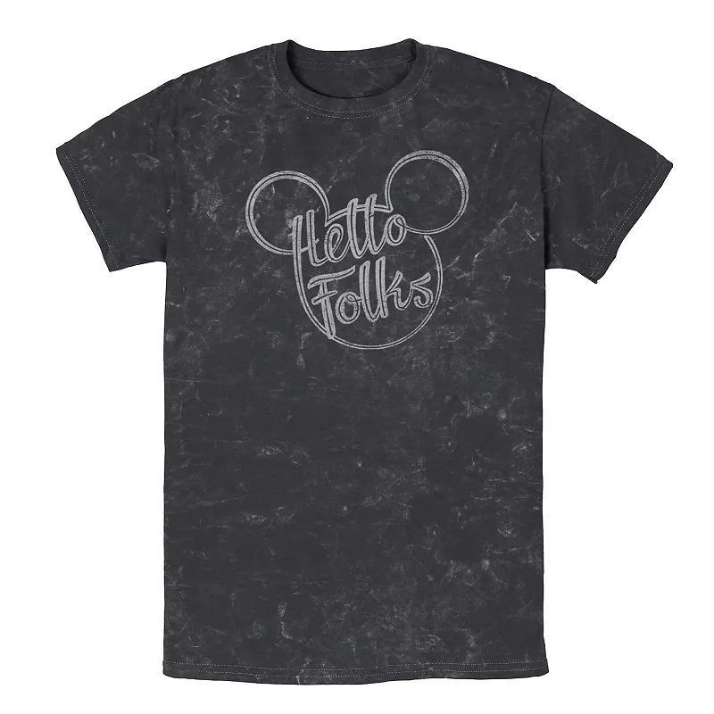 Mens Disneys Mickey Mouse Hello Folks Mickey Head Tee Product Image