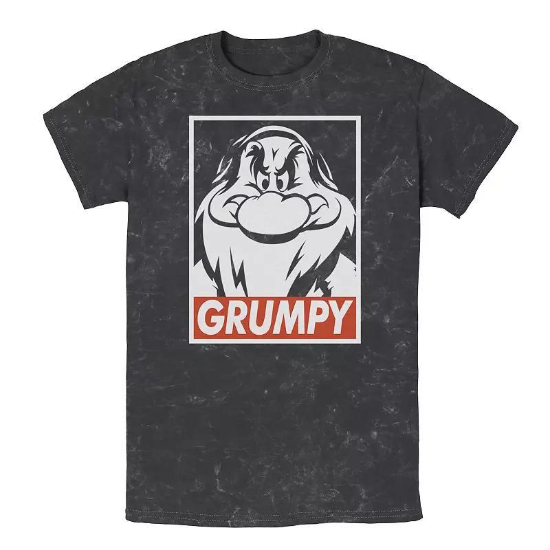 Mad Engine Mens and Womens Black Disney Merchandise Grumpy Graphic T-Shirt Product Image