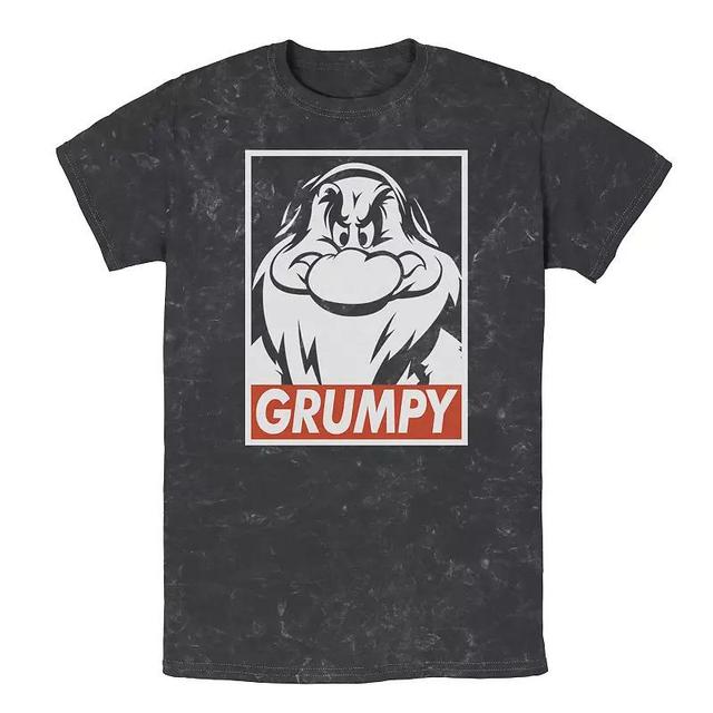 Mad Engine Mens and Womens Black Disney Merchandise Grumpy Graphic T-Shirt Product Image