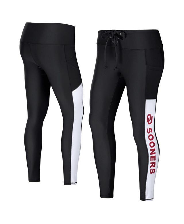 Womens Wear by Erin Andrews Black Oklahoma Sooners Rib Knit Leggings Product Image