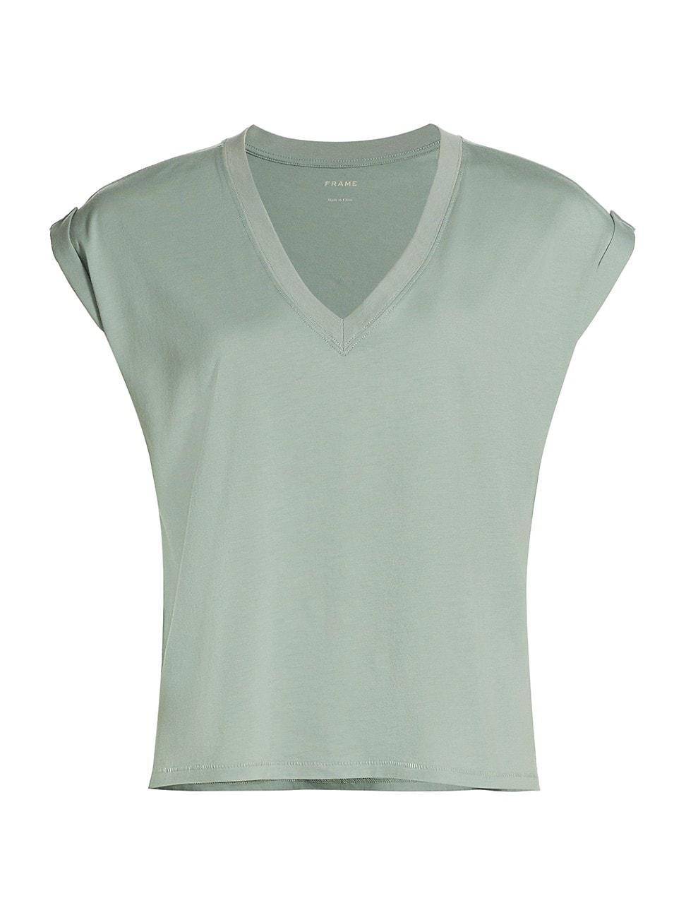 Womens Cotton V-Neck T-Shirt product image