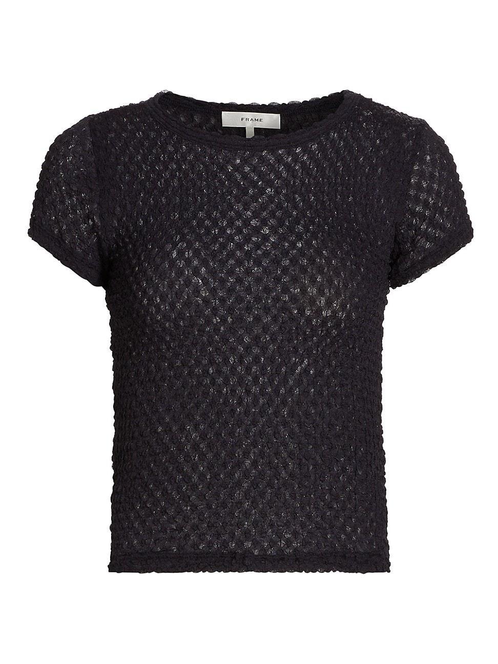 FRAME Textured Mesh T-Shirt Product Image