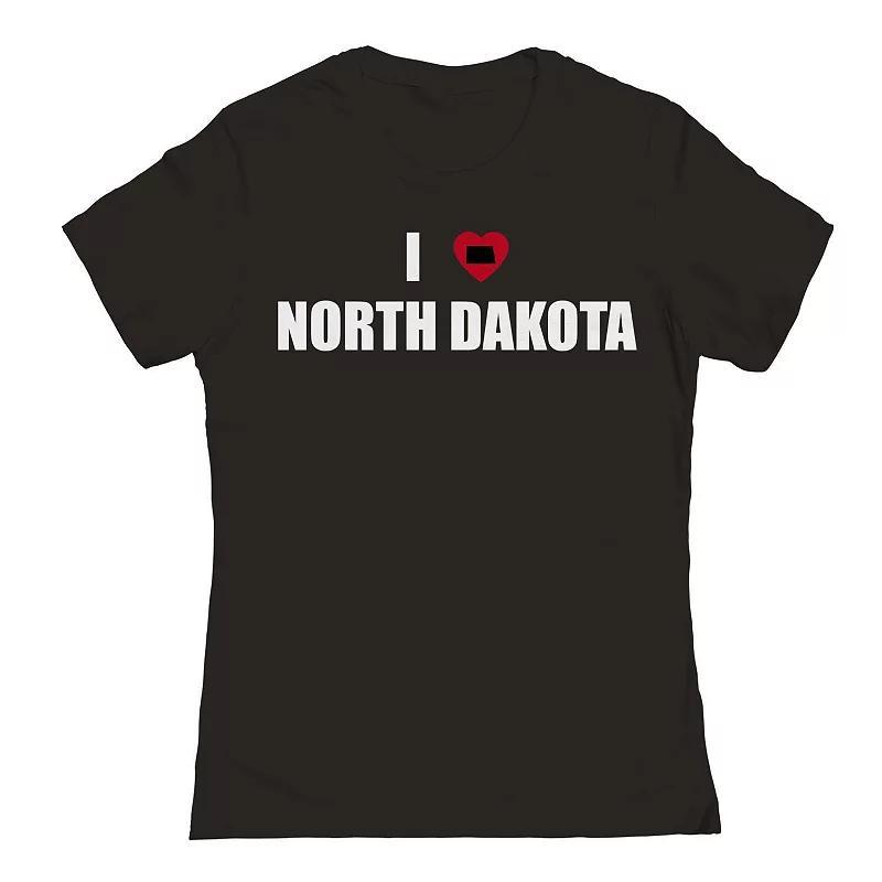 Juniors I Heart North Dakota Graphic Tee, Womens Product Image