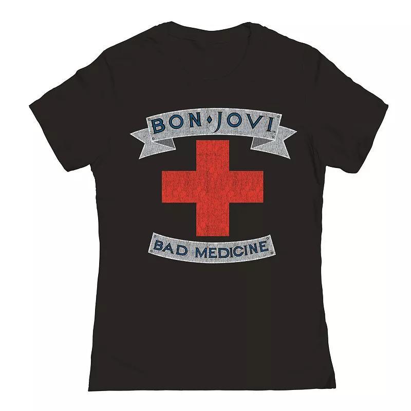 Juniors / Womens Bon Jovi Bad Medicine Graphic Tee, Girls Product Image