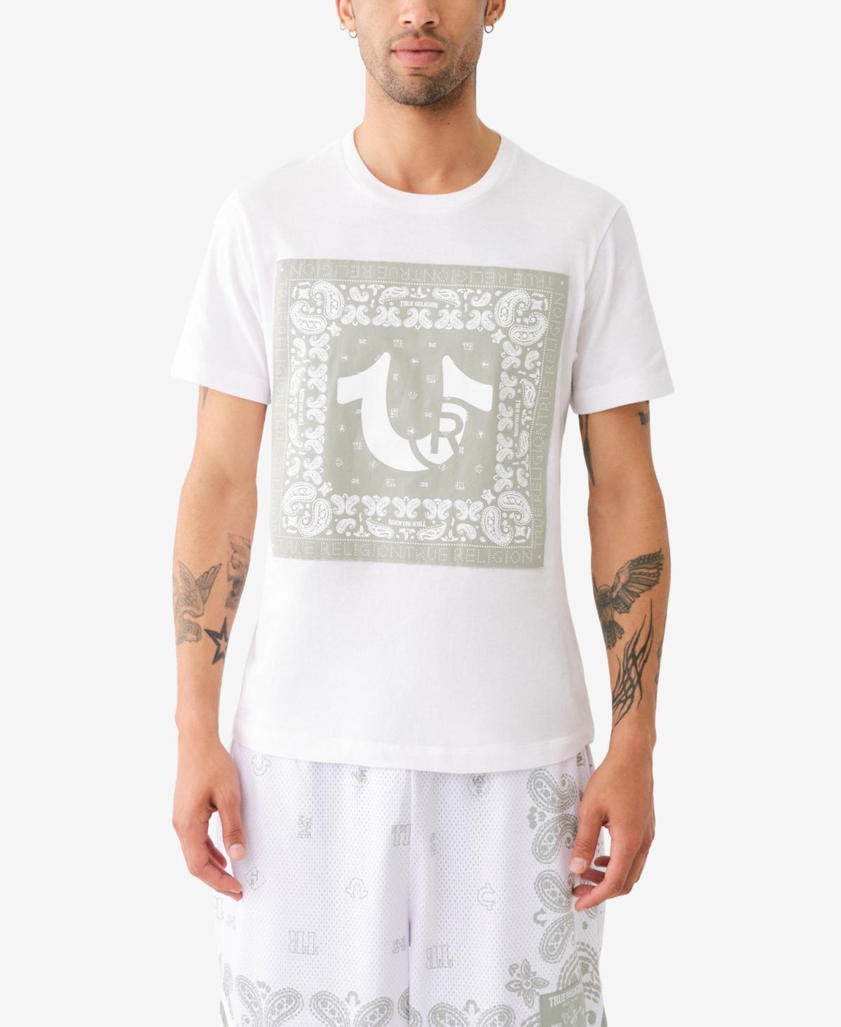 True Religion Mens Short Sleeve Fray Twill Applique Tee Product Image