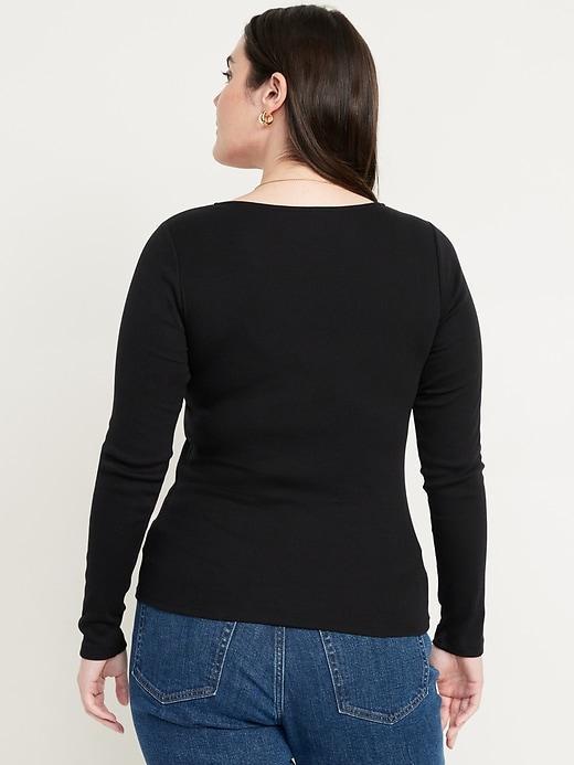 Twist-Front Ribbed Top Product Image