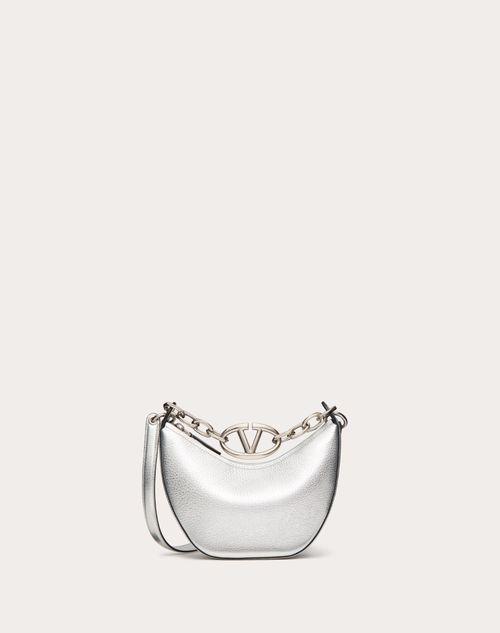 VLOGO MOON MINI HOBO BAG IN METALLIC GRAINY CALFSKIN WITH CHAIN Product Image