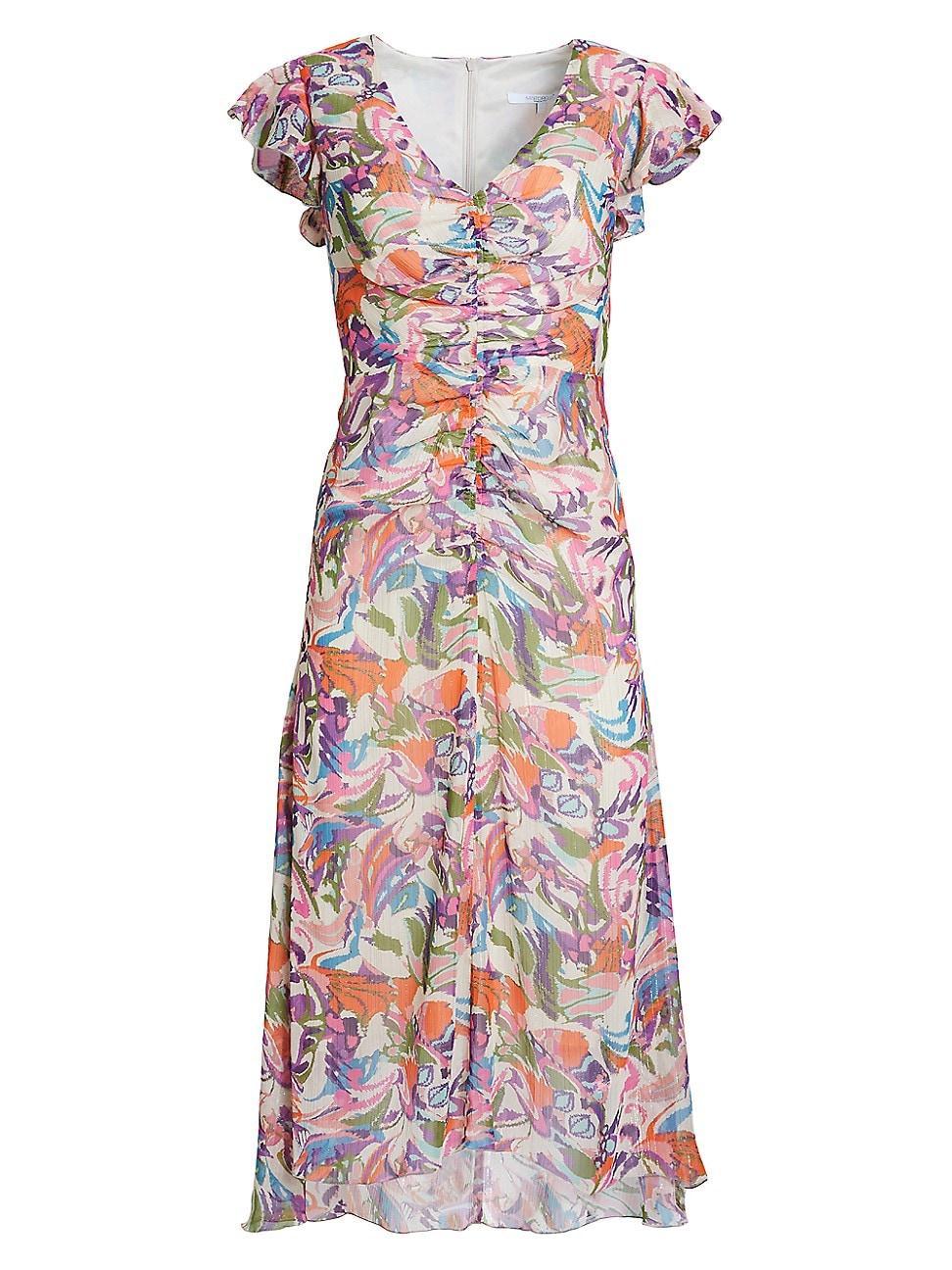 Womens Avery Flutter-Sleeve Maxi Dress Product Image