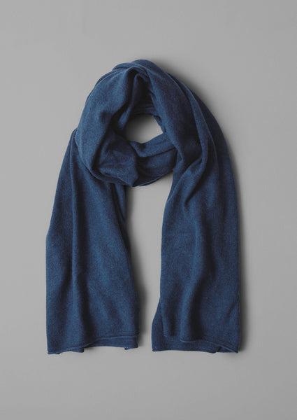 Cashmere Wool Wrap Scarf | Navy Product Image