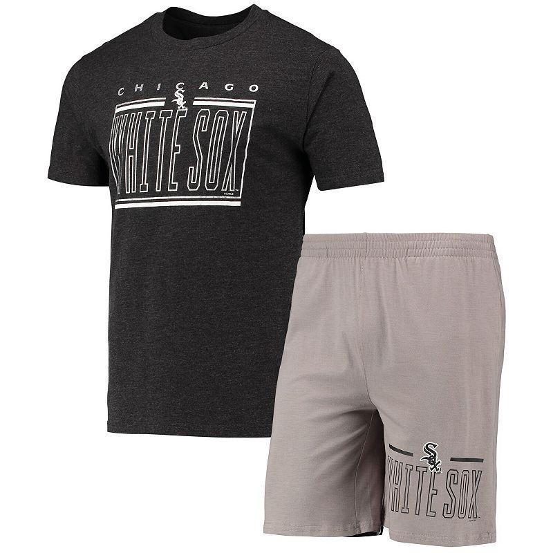 Mens Concepts Sport Gray/Black Chicago White Sox Meter T-Shirt and Shorts Sleep Set Product Image