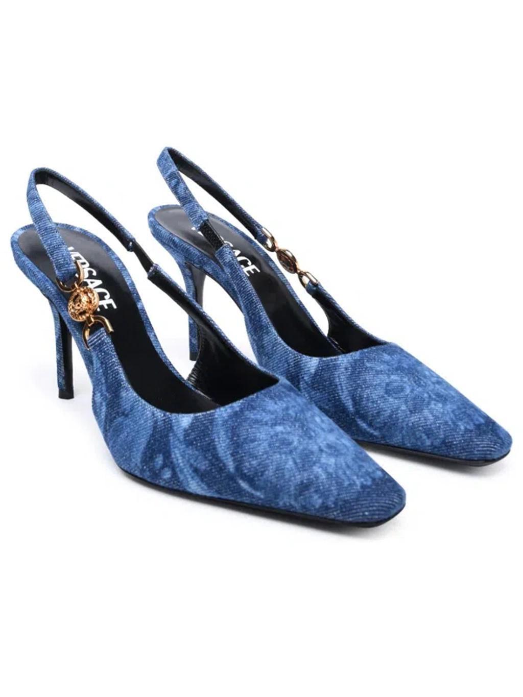 Slingback Shoes In Blue Product Image