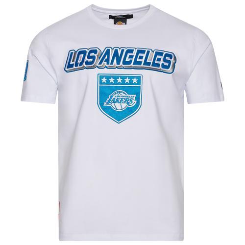 Pro Standard Mens Pro Standard Lakers Military SJ T-Shirt - Mens White/Blue Product Image