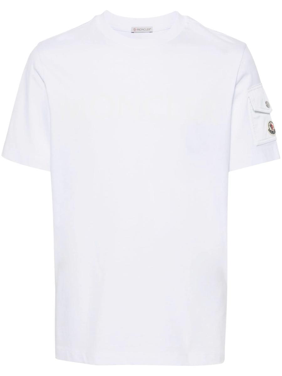 Logo-patch Cotton T-shirt In White Product Image