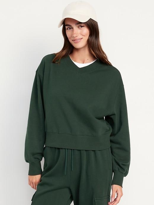 SoComfy Oversized V-Neck Sweatshirt Product Image