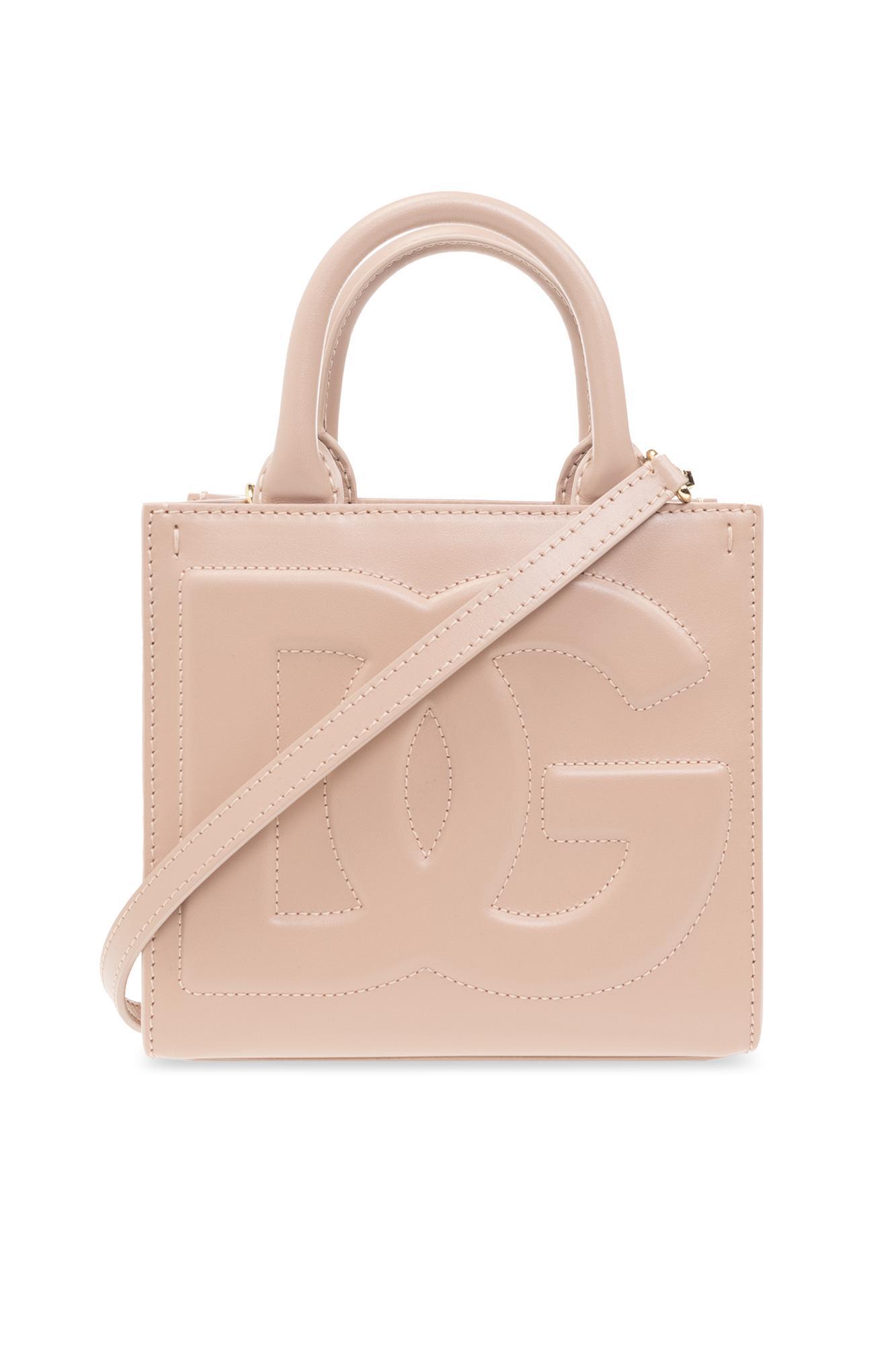 Mini Leather Dg Daily Shopper Bag In Pink Product Image